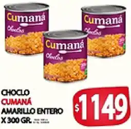 Supermercados Becerra Cumaná choclo amarillo entero oferta