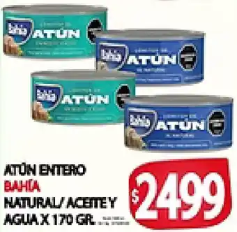 Supermercados Becerra Bahía atún entero natural/aceitey agua oferta