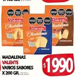 Supermercados Becerra Valente madalenas varios sabores oferta
