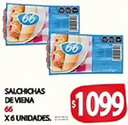 Supermercados Becerra 66 salchichas de viena oferta