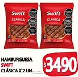 Supermercados Becerra Swift hamburguesa clásica oferta