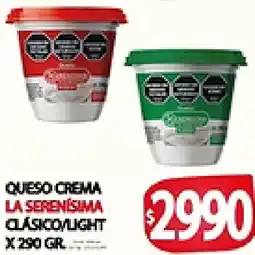 Supermercados Becerra La serenísima queso crema clásico/light oferta