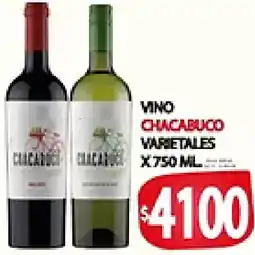 Supermercados Becerra Chacabuco vino varietales oferta