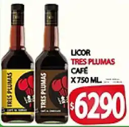 Supermercados Becerra Tres plumas licor café oferta