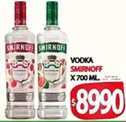 Supermercados Becerra Smirnoff vodka oferta