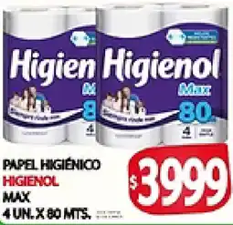 Supermercados Becerra Higienol papel higiénico max oferta