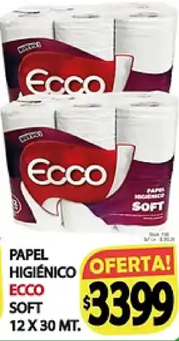 Supermercados Becerra Ecco papel higiénico soft oferta