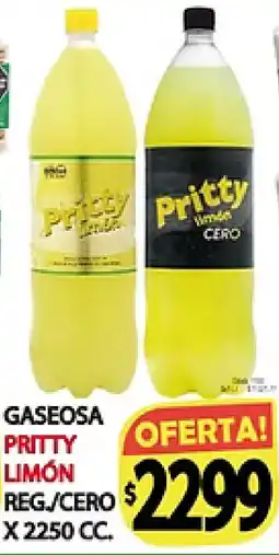 Supermercados Becerra Pritty gaseosa limón reg/cero oferta