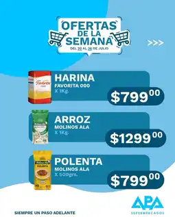APA Supermercados Favorita harina 000 oferta