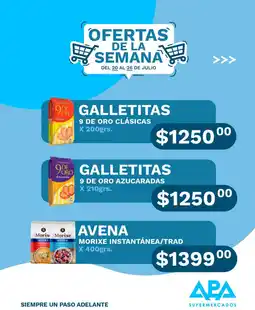 APA Supermercados 9 de oro galletitas oferta