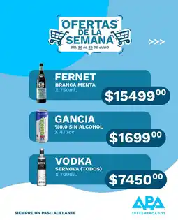 APA Supermercados Fernet branca menta oferta