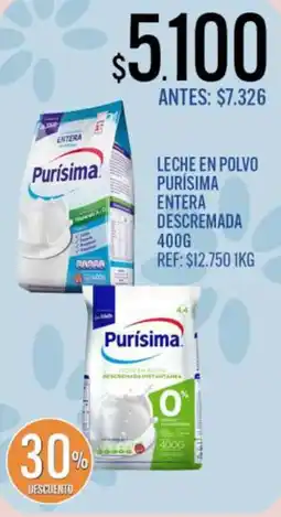 Supermercados Todo Purísima leche en polvo entera descremada oferta