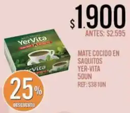 Supermercados Todo YerVita mate cocido en saquitos oferta