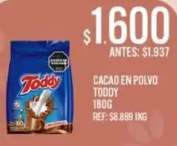 Supermercados Todo Toddy cacao en polvo oferta