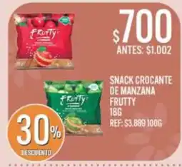 Supermercados Todo Frutty snack crocante de manzana oferta