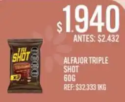 Supermercados Todo Tri shot alfajor triple shot oferta