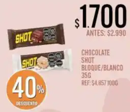Supermercados Todo Shot chocolate oferta