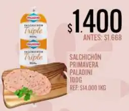 Supermercados Todo Paladini salchichón primavera oferta