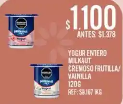 Supermercados Todo Milkaout yogur entero cremoso frutilla/vainilla oferta