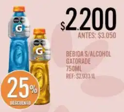 Supermercados Todo Gatorade bebida s/alcohol oferta