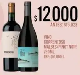 Supermercados Todo Correntoso vino malbec/pinot noir oferta