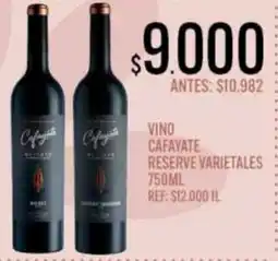 Supermercados Todo Cafayate vino reserve varietales oferta