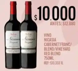 Supermercados Todo Nicasia vino cabernet franc blend vineyard red blend oferta