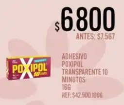 Supermercados Todo Poxipol adhesivo transparente 10 minutos oferta