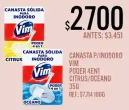 Supermercados Todo Vim canasta sólida para inodoro oferta