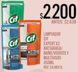 Supermercados Todo Cif limpiador expert x3 antigrasa/ baño/vidrios y multiusos oferta