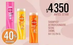 Supermercados Todo Sedal shampoo acondicionador oferta