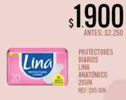 Supermercados Todo Lina protectores diarios anatómico oferta