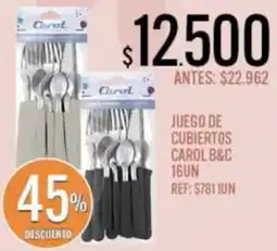 Supermercados Todo Carol juego de cubiertos oferta