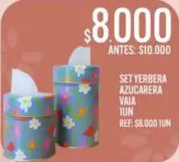 Supermercados Todo Vaia set yerbera azucarera oferta