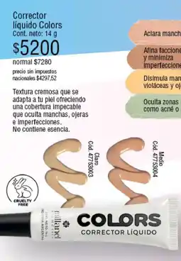 Millanel Cosmética Millanel corrector líquido colors oferta