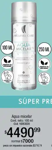 Millanel Cosmética Millanel care agua micelar oferta