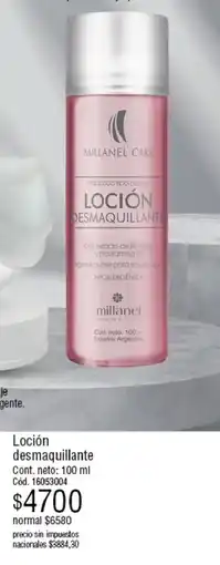 Millanel Cosmética Millanel care loción desmaquillante oferta