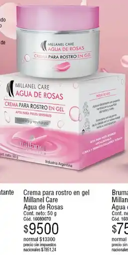 Millanel Cosmética Millanel care crema para rostro en gel oferta