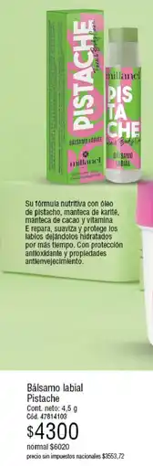 Millanel Cosmética Pistache bálsamo labial oferta