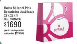 Millanel Cosmética Millanel bolsa pink de cartulina plastificada oferta
