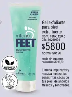 Millanel Cosmética Millanel gel exfoliante para pies extra fuerte oferta