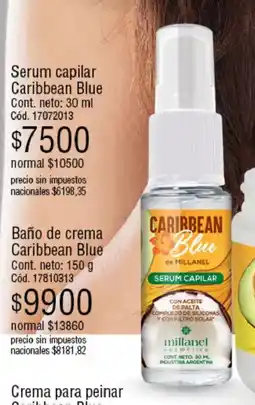 Millanel Cosmética Caribbean blue serum capilar oferta