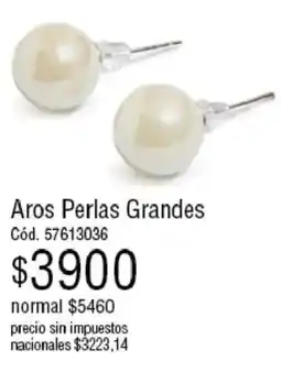 Millanel Cosmética Aros perlas grandes oferta