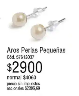 Millanel Cosmética Aros perlas pequeñas oferta