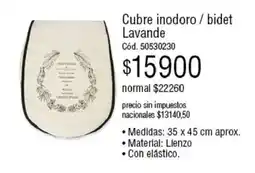 Millanel Cosmética Cubre inodoro / bidet lavande oferta