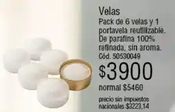 Millanel Cosmética Velas pack de 6 velas y 1 portavela reutilizable oferta