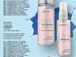 Millanel Cosmética Millanel body splash oferta