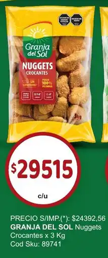 Supermercados Yaguar Granja del sol nuggets crocantes oferta