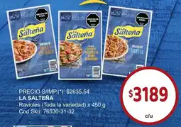 Supermercados Yaguar La salteña ravioles oferta