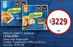 Supermercados Yaguar La salteña tapas para empanadas criollas / hojaldradas oferta